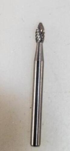 DESCRIPTION: (3) SOLID CARBIDE FLAME SHAPED BURR BRAND/MODEL: ATRAX 85284347 RETAIL$: $9.07 EA SIZE: 1/8" QTY: 3