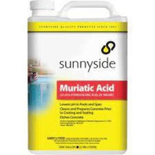 DESCRIPTION: (2) MURIATIC ACID BRAND/MODEL: SUNNYSIDE #44ZU25 RETAIL$: $13.46 EA SIZE: 1 GALLON QTY: 2
