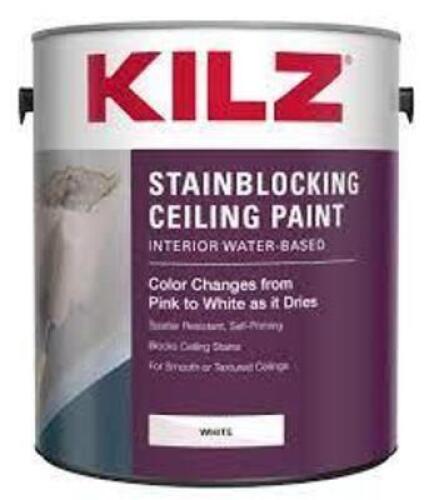 DESCRIPTION: (1) STANBLOCKING CEILING PAINT BRAND/MODEL: KILZ INFORMATION: WHITE RETAIL$: $51.27 EA SIZE: 1 GALLON QTY: 1