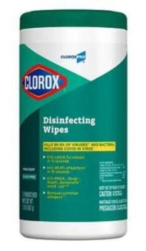 DESCRIPTION: (6) DISINFECTANT WIPES BRAND/MODEL: CLOROX RETAIL$: $7.00 EA QTY: 6