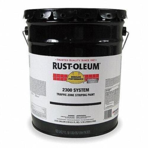 DESCRIPTION: (1) WATER BASED ACRYLIC POUR PAINT BRAND/MODEL: RUST-OLEUM #3XH14 INFORMATION: TRAFFIC WHITE RETAIL$: $290.20 EA SIZE: 5 GALLON QTY: 1