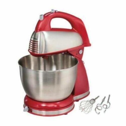 DESCRIPTION: (1) CLASSIC HAND & STAND MIXER BRAND/MODEL: HAMILTON BEACH INFORMATION: 290 WATTS RETAIL$: $79.99 SIZE: 4 QUART QTY: 1