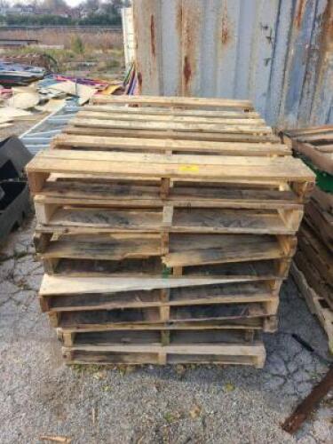 DESCRIPTION: (8) WOODEN PALLETS SIZE: APPROX 48" X 40" QTY: 8