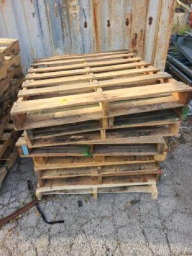 DESCRIPTION: (7) WOODEN PALLETS SIZE: APPROX 48" X 40" QTY: 7