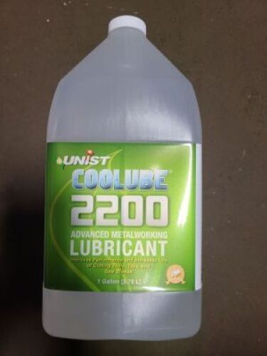 DESCRIPTION: (1) ADVANCED METALWORKING LUBRICANT BRAND/MODEL: UNIST COOLUBE 2200 RETAIL$: $84.00 EA SIZE: 1 GALLON QTY: 1