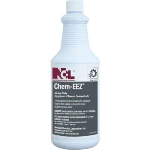 DESCRIPTION: (4) HEAVY DUTY DEGREASER CLEANER CONCENTRATED BRAND/MODEL: NCL CHEM EEZ RETAIL$: $21.58 EA SIZE: 1 PT QTY: 4