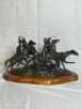 FREDERIC REMINGTON "THE OLD DRAGOONS" BRONZE SCULPTURE - 2