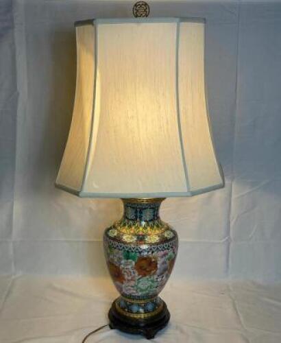 DECORATIVE CLOISONNE TABLE LAMP