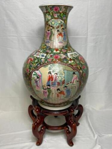 VINTAGE ASIAN CLOISONNE PORCELAIN VASE