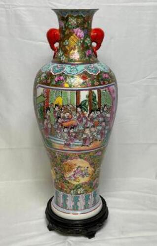 VINTAGE ASIAN CLOISONNE PORCELAIN VASE