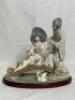 LLADRO PORCELAIN FIGURINE WITH WOOD BASE - "SPRINGTIME IN JAPAN" (RETIRED) - 3