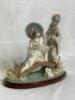 LLADRO PORCELAIN FIGURINE WITH WOOD BASE - "SPRINGTIME IN JAPAN" (RETIRED) - 4