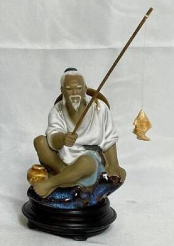 SHI WAN CERAMIC FIGURINE - "MUD MAN FISHERMAN"