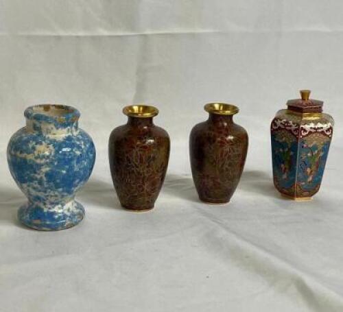 (4) - PC. MINIATURE PORCELAIN VASE SET
