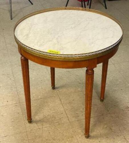 26" MARBLE TOP ACCENT TABLE