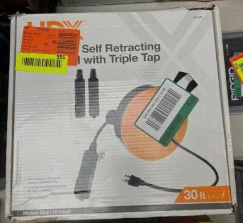30 ft. 16/3 Heavy-Duty Retractable Extension Cord Reel with 3-Outlets