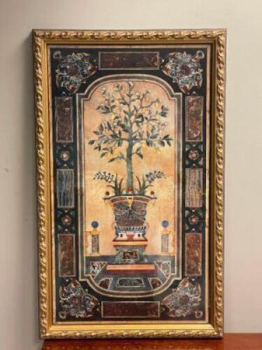 MATTEO NIGETTI & URBANO FERRUCCI "PIETRE DURE" FRAMED PANEL - REPRODUCTION