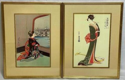 (2) - JAPANESE WOODBLOCK FRAMED PRINTS