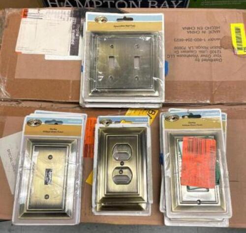 ASSORTMENT OF MATCHING WALL PLATES (SEE ALL PHOTOS FOR QUANTITIES)