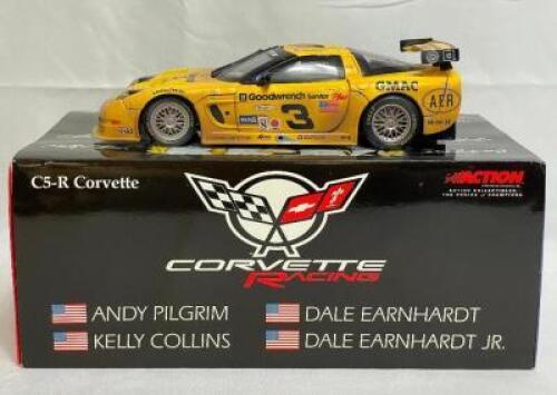 ANDY PILGRIM / DALE EARNHARDT / DALE EARNHARDT JR. / KELLY COLLINS #3 GM GOODWRENCH SERVICE PLUS 2001 CORVETTE 1:18 SCALE AUTHENTIC RACE CAR - RACED VERSION
