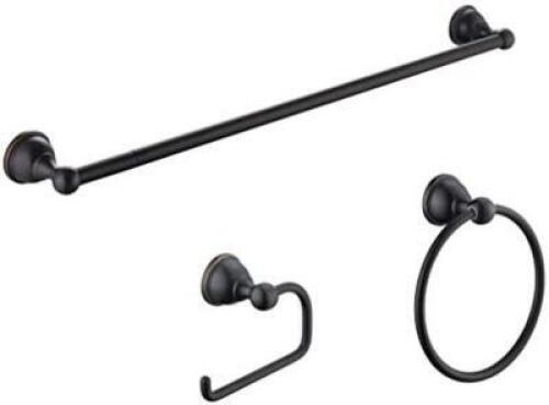 MADOURI COLLECTION BATHROOM ACCESSORIES (3 OF EACH ITEM PICTURED ARE INCLUDED) (9 PIECES TOTAL)