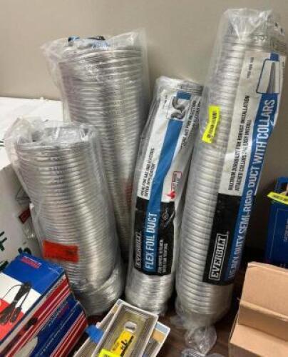 ASSORTED 4 PACK OF Semi-Rigid Flexible Aluminum Duct (SEE PHOTOS FOR SIZES)