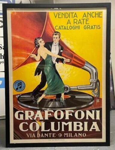 FRAMED VINTAGE RADIO POSTER REPRODUCTION