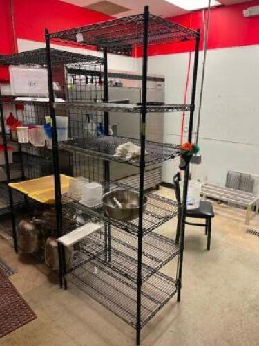 DESCRIPTION: 36" X 18" SIX TIER WIRE SHELF. ADDITIONAL INFORMATION CONTENTS NOT INCLUDED. SIZE 36" X 18" X 72" LOCATION: KITCHEN QTY: 1