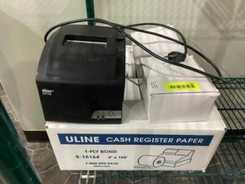 DESCRIPTION: STAR SP700 TICKET PRINTER W/ EXTRA RIBBON AND PAPER BRAND / MODEL: STAR SP700 LOCATION: KITCHEN QTY: 1