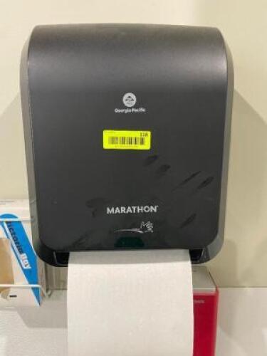 DESCRIPTION: GEORGIA PACIFIC AUTOMATIC TOWEL DISPENSER BRAND / MODEL: GEORGIA PACIFIC LOCATION: KITCHEN QTY: 1