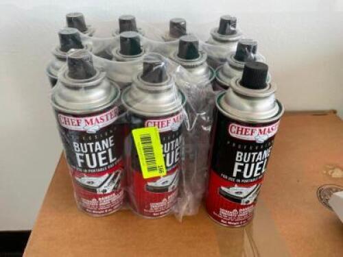 DESCRIPTION: (11) CANS OF BUTANE FUEL LOCATION: FRONT THIS LOT IS: SOLD BY THE PIECE QTY: 11