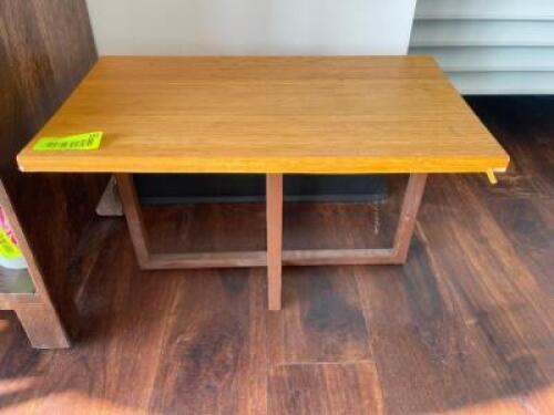 DESCRIPTION: 24" SMALL WOODEN DISPLAY RISER LOCATION: FRONT QTY: 1