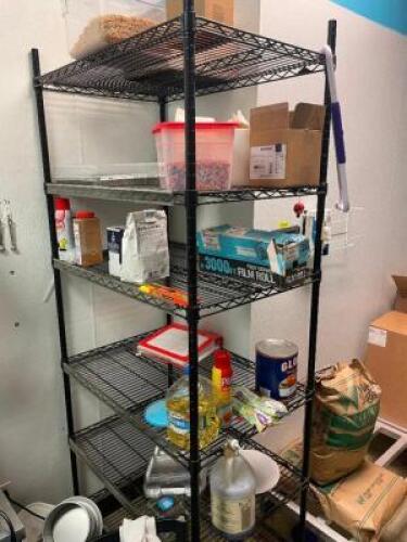 DESCRIPTION: 36" X 18" SIX TIER WIRE SHELF. ADDITIONAL INFORMATION CONTENTS ARE NOT INCLUDED LOCATION: KITCHEN QTY: 1