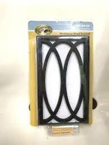 �Wireless or Wired Doorbell Black Frame/White