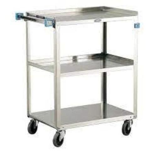 DESCRIPTION: (1) UTILITY CART BRAND/MODEL: LAKESIDE/311 INFORMATION: CAPACITY: 300 LBS/STAINLESS STEEL RETAIL$: 221.00 SIZE: 32-1/8"H X 16-1/4"W X 27-