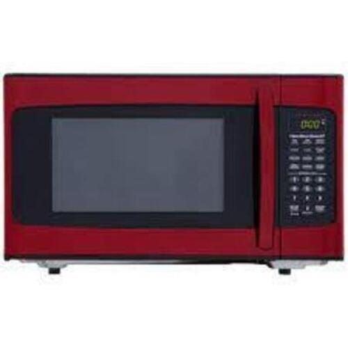 DESCRIPTION: (1) MICROWAVE OVEN BRAND/MODEL: HAMILTON BEACH #EM031MZC-X2 INFORMATION: RED RETAIL$: $108.89 EA SIZE: 1000 WATTS QTY: 1