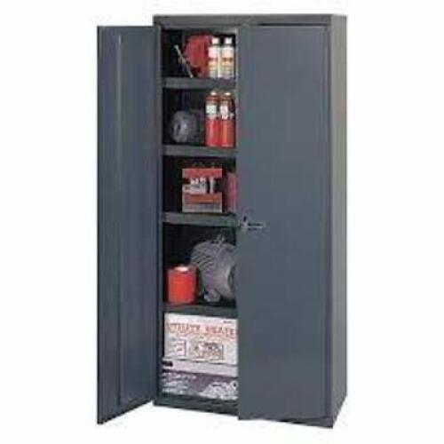 DESCRIPTION: (1) BIN CABINET BRAND/MODEL: DURHAM MFG INFORMATION: GRAY RETAIL$: $1,108.31 EA SIZE: 36"W X 72"H X 18"D QTY: 1