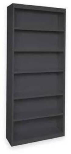 DESCRIPTION: (1) ELITE SERIES WELDED BOOKSHELF BRAND/MODEL: SANDUSKY #BA50361884-09 INFORMATION: BLACK RETAIL$: $549.37 EA SIZE: 18"D 84"H 36"W QTY: 1