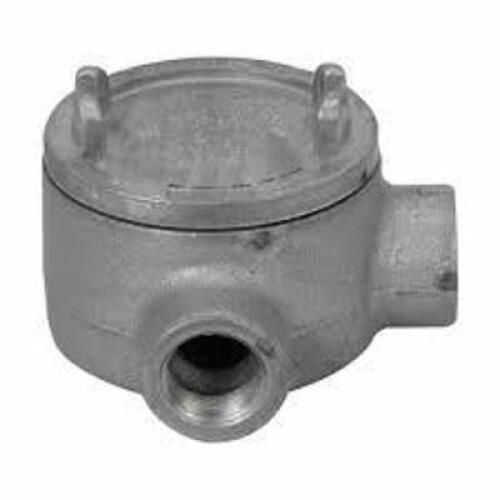 DESCRIPTION: (3) CONDUIT OUTLET BOX WITH COVER WITH O-RING GASKET AND GROUND SCREW BRAND/MODEL: EATON #GUAL69 RETAIL$: $330.16 EA SIZE: 2" QTY: 3