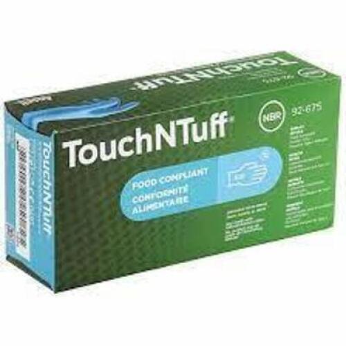 DESCRIPTION: (5) PACKS OF (100) TOUCHNTUFF DISPOSABLE GLOVE BRAND/MODEL: ANSELL #92-675 INFORMATION: NITRILE/PURPLE/STOCK IMAGE NOT CORRECT SIZE, MUST