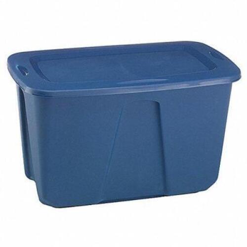 DESCRIPTION: (5) STORAGE TOTE BRAND/MODEL: HOMZ #33RF10 INFORMATION: BLUE RETAIL$: $31.78 EA SIZE: 32 GAL QTY: 5