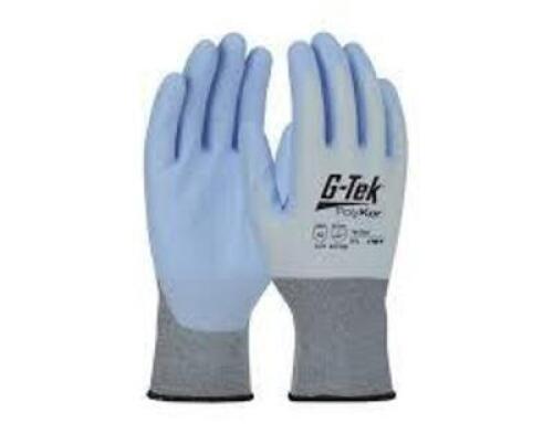 DESCRIPTION: (36) PAIRS OF POLY KOR GLOVES BRAND/MODEL: G-TEK #16-320 INFORMATION: LIGHT BLUE RETAIL$: $10.00 PER PAIR SIZE: XS QTY: 36