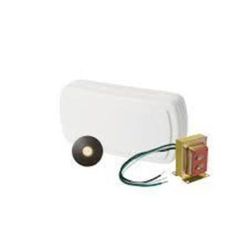 DESCRIPTION: (1) DOOR CHIME KIT WIRED BRAND/MODEL: BROAN NUTONE #BK131LRBZ INFORMATION: WHITE RETAIL$: $55.29 EA QTY: 1