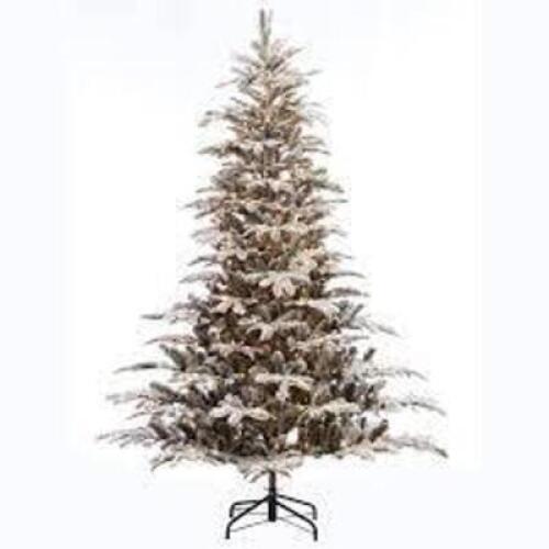DESCRIPTION: (1) ARTIFICIAL CHRISTMAS TREE BRAND/MODEL: PULEO INTERNATIONAL RETAIL$: $332.00 EA SIZE: 7.5 FT PRE LIT ASPEN GREEN FIR FLOCKED QTY: 1