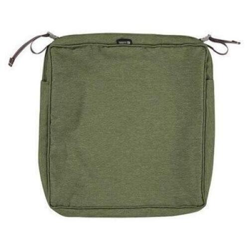 DESCRIPTION: (2) SQR DINING SEAT CUSHION BRAND/MODEL: CLASSIC ACCESSORIES #G7290908 INFORMATION: GREEN RETAIL$: $32.39 EA SIZE: 21X21 QTY: 2