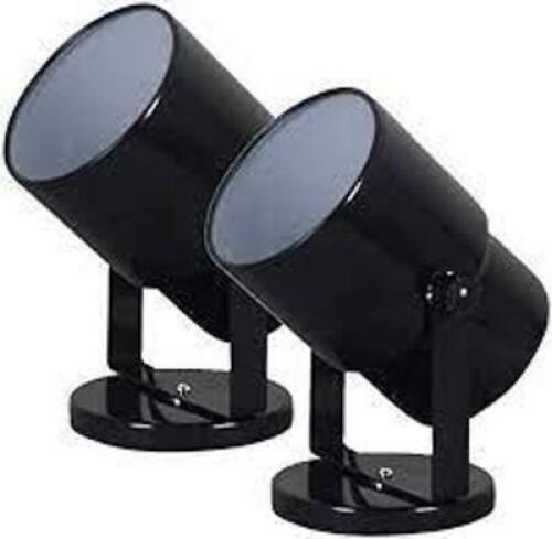 DESCRIPTION: (2) METAL SPOTLIGHT ACCENT LAMP BRAND/MODEL: MAINSTAYS INFORMATION: BLACK RETAIL$: $31.00 EA SIZE: 7.5X5.3 QTY: 2