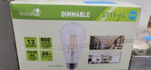 DESCRIPTION: (1) PACK OF (6) DIMMABLE FILAMENT LED LIGHT BULBS BRAND/MODEL: BIOLUZ LED #ST19-64 RETAIL$: $24.99 EA QTY: 1