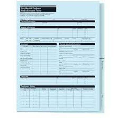 DESCRIPTION: (6) PACKS OF (25) CONFIDENTIAL EMPLOYEE MEDICAL RECORDS FOLDER BRAND/MODEL: COMPLYRIGHT INFORMATION: BLUE RETAIL$: $70.00 EA QTY: 6