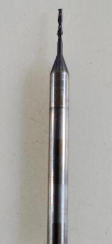 DESCRIPTION: (4) SOLID CARBIDE SQ END MILL BRAND/MODEL: OSG 402-031211 RETAIL$: $35.55 EA SIZE: 1/32" DIA 1/8" LOC 1/8" SD QTY: 4