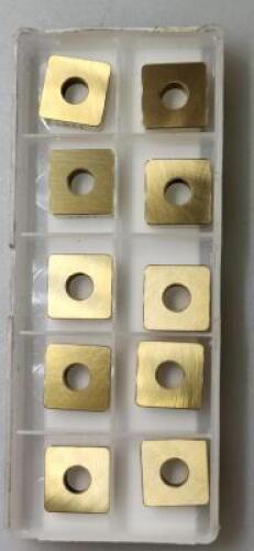 DESCRIPTION: (10) SNGA CERAMIC TURNING INSERT BRAND/MODEL: TUNGALOY SNGA433 LX11 INFORMATION: FOR HARD MATERIALS RETAIL$: $ 21.69 PER INSERT QTY: 10